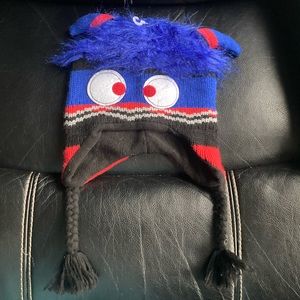 Ninos Black, Blue, Grey, and Red Monster Knit Hat with Ear Flaps